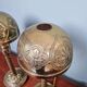 Pair of table lamps in bronze and brass, early 20th century.