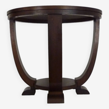 Table, round Art Deco side table in Mahogany, 1930s