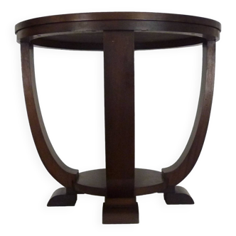 Table, round Art Deco side table in Mahogany, 1930s