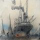 Painting painting "view of the port"