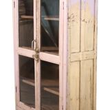 Armoire vitrine en teck birman ancien