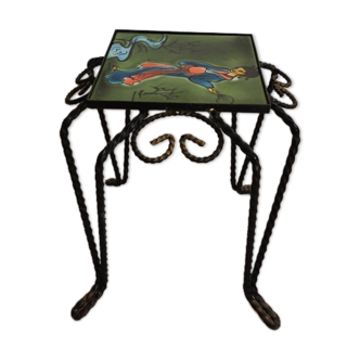 Decorative ceramic wrought iron harness