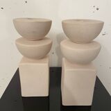 Pair of postmodern candlesticks 1980
