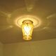 Ancient lantern of the 50s golden glass