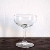 Set of 4 glass champagne glasses