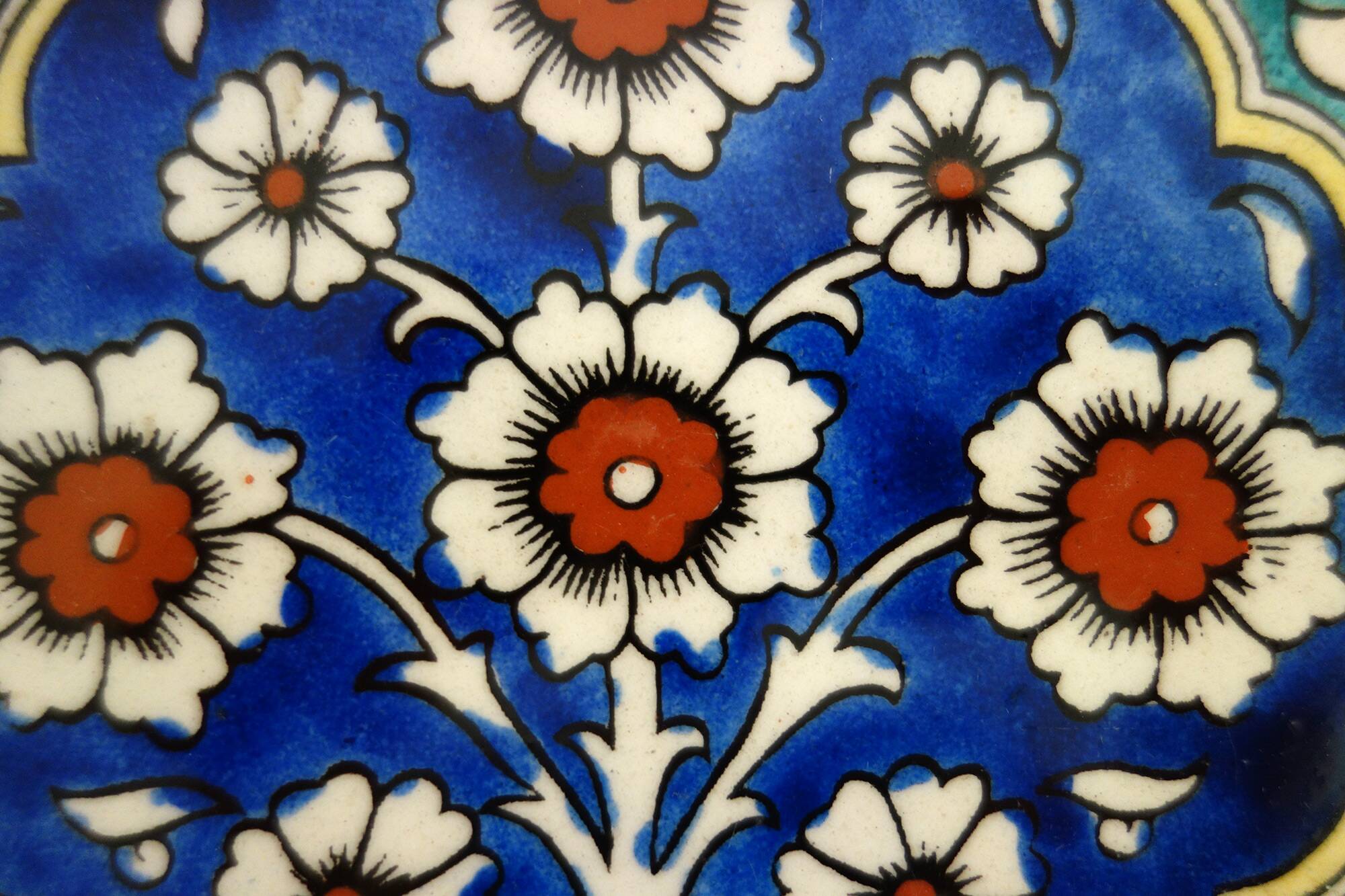 3 vintage Turkish ceramic tiles