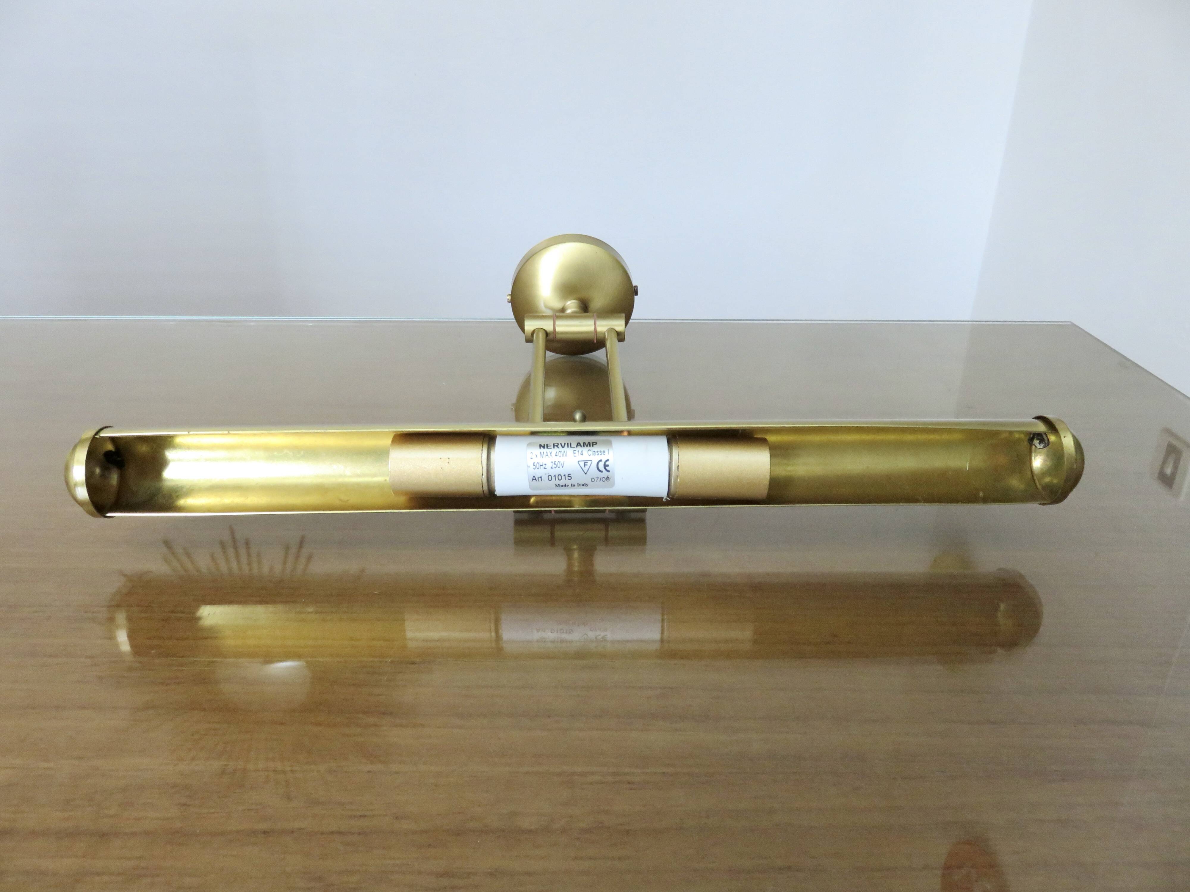 Large articulated brass wall light, Italy, 1980s, 1990s