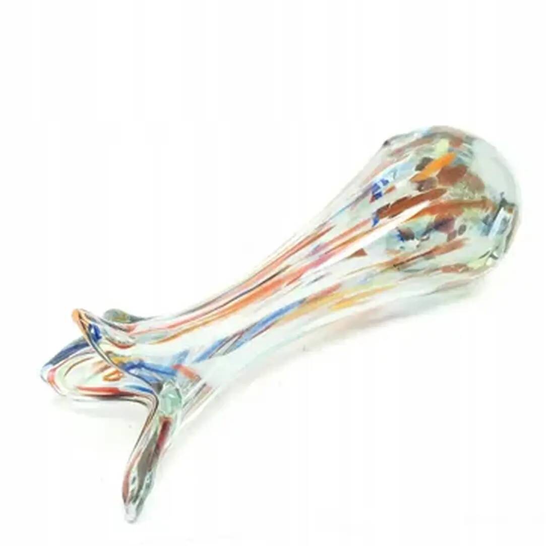 Sekacz vase, mid-century modern, multicolour glass, Huta Krosno, Poland, 1970s