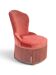 Vintage pink velvet fringed armchair