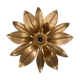 Applique fleur en métal vieil or - années 80