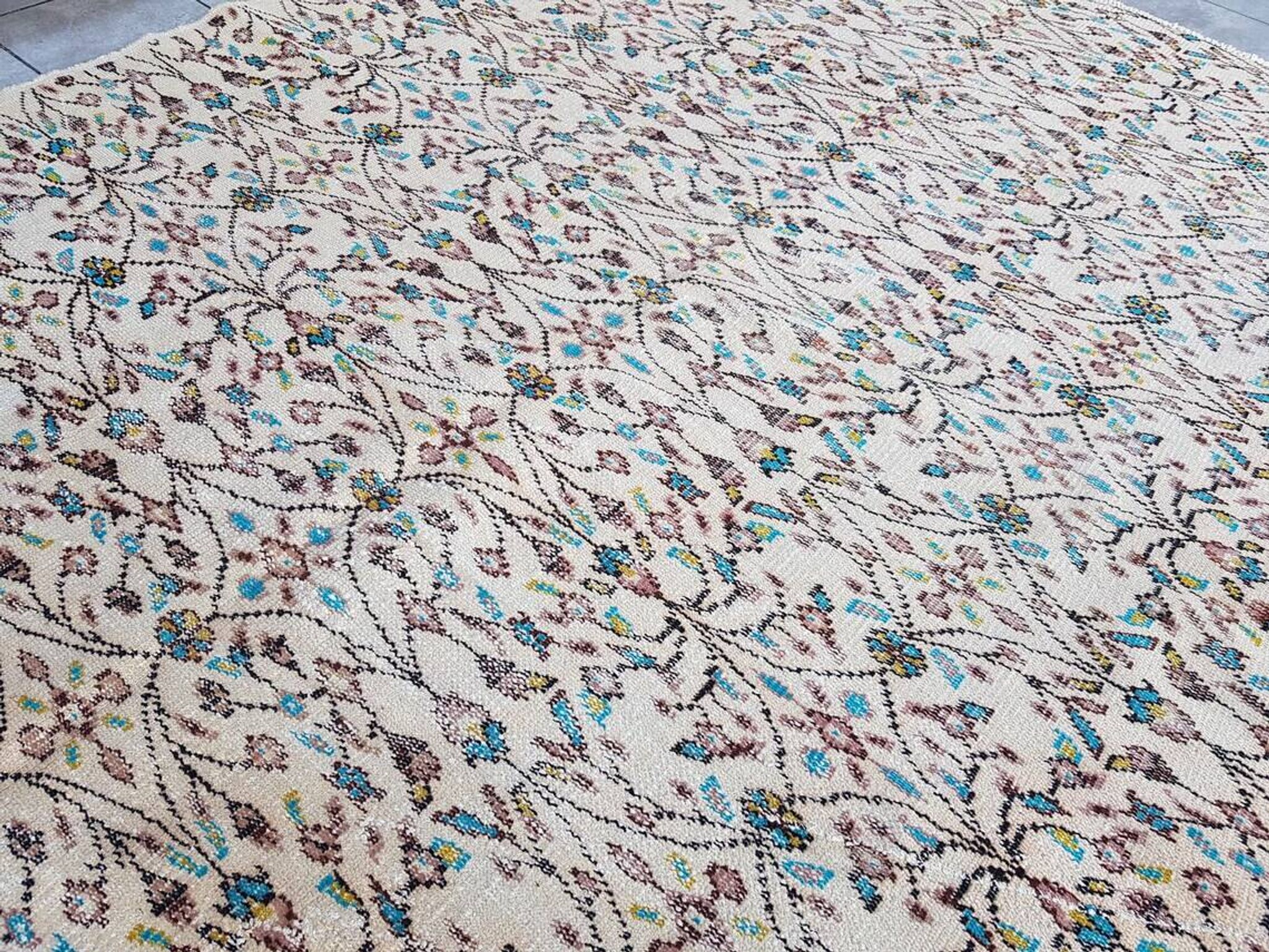 Tapis de zone vintage turc fait main sku v332