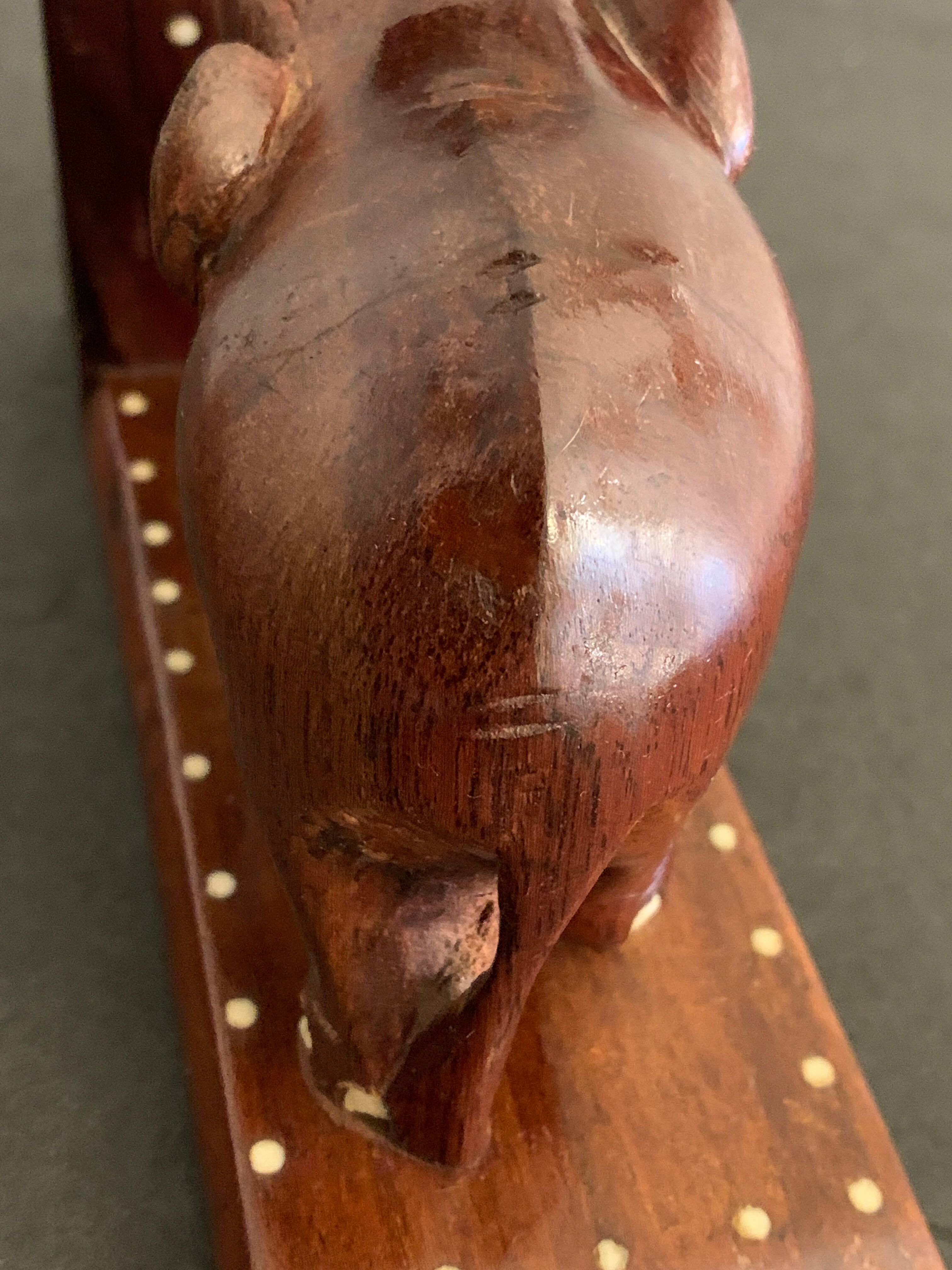 Pair of greenhouses books elephants in teak, 1970