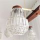 Vintage 60s rustic 4-light  wooden chandelier