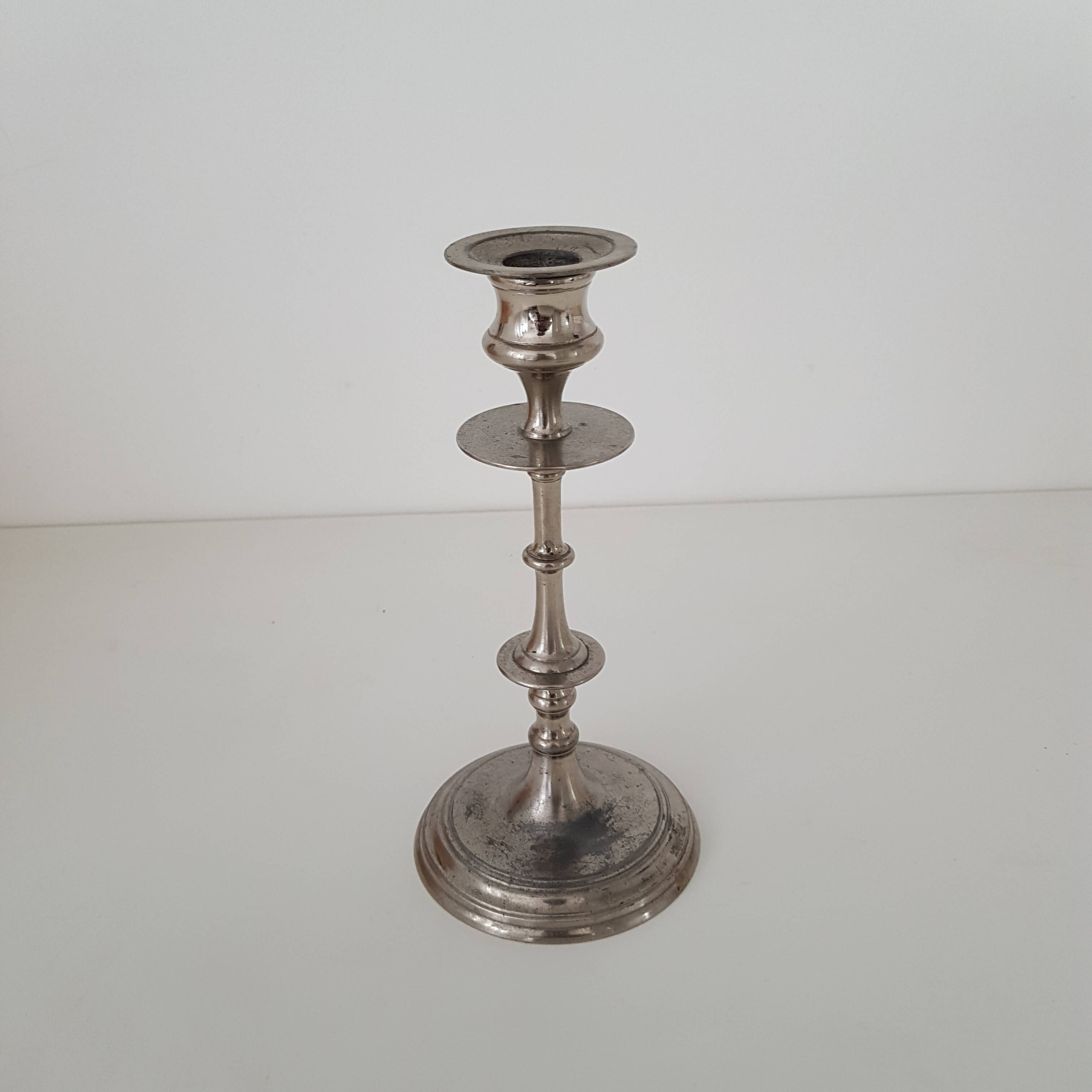 Candlestick former metal silver