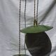 Vintage suspension pair in enamelled sheet metal retro factory style