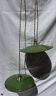 Vintage suspension pair in enamelled sheet metal retro factory style