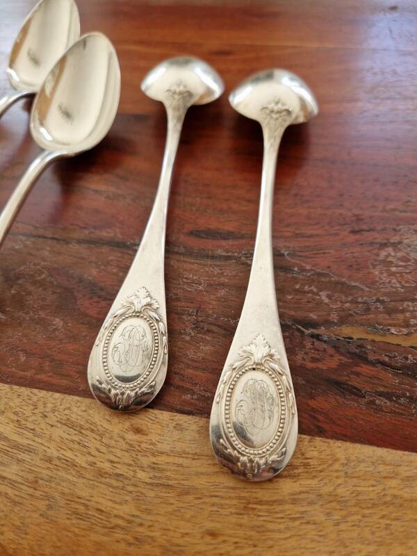 Christofle Series 5 table spoons Fidélio baguette model silver metal
