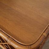 Vintage rattan and wood desk 1960