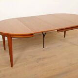 Vintage round dining table XXL | Omann Jun No. 55 | Teak | Extendable