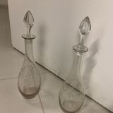 Paire de carafes à vin en cristal