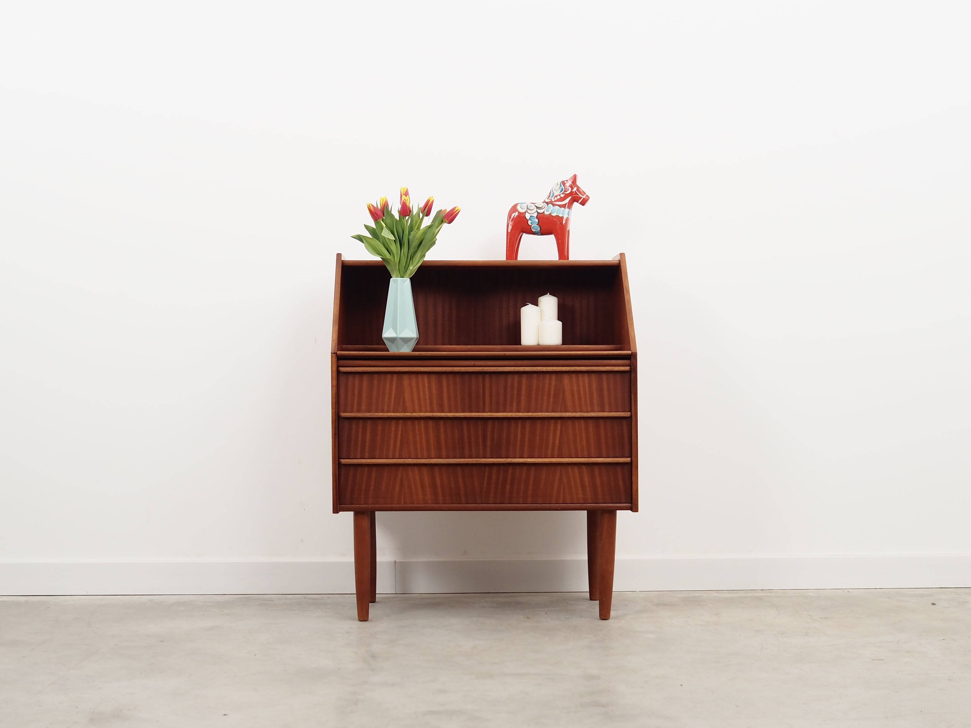Mahogany secretary, Danish design, 60s, production: Denmark