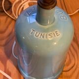 Pair of lamp bases, old ceramic gas bottle