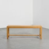 Bench and Stools in solid beech, circa 1980