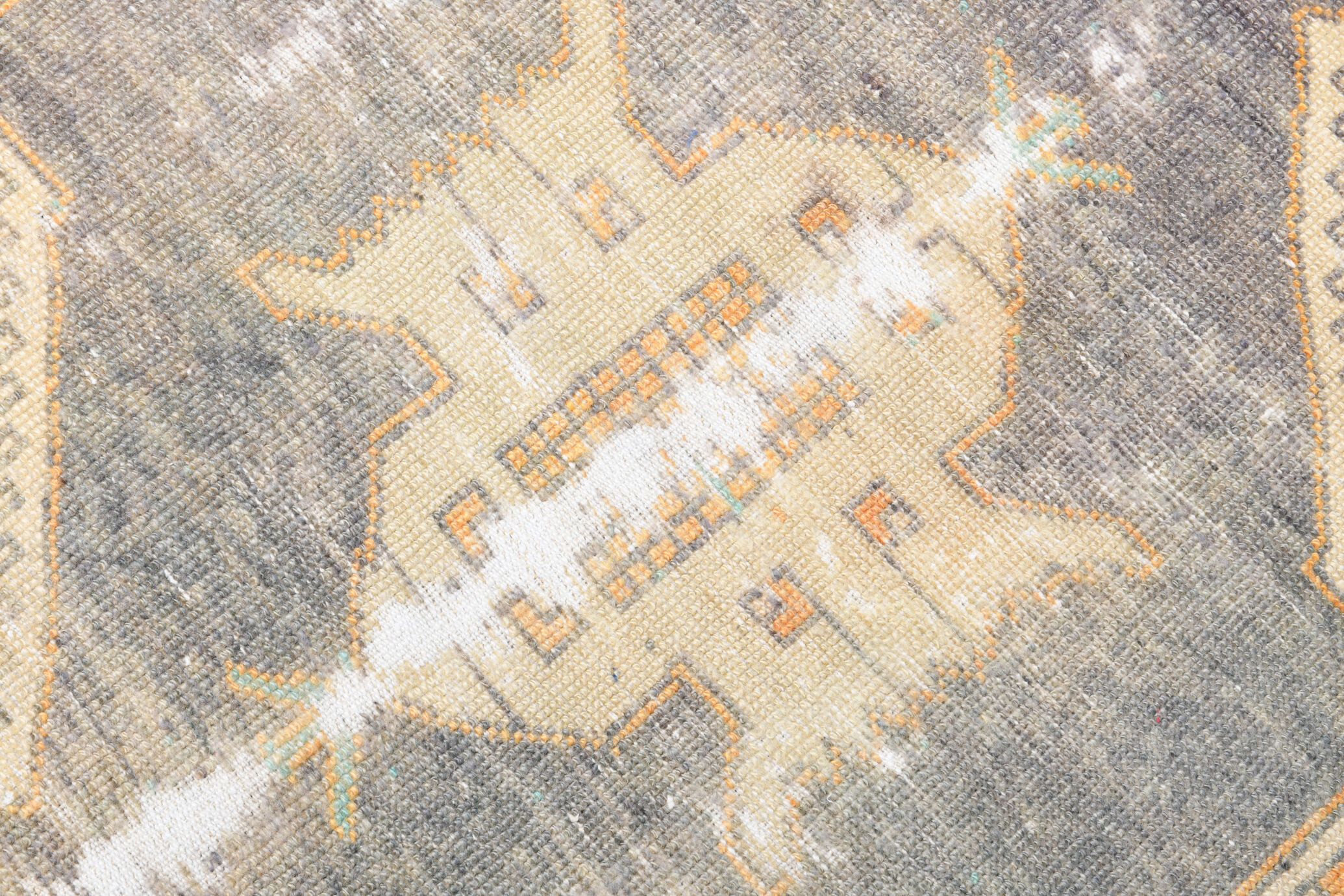 3x11 orange vintage runner rug, 88x341cm