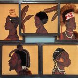 1950s painting "Mopende Woman"