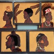 1950s painting "Mopende Woman"