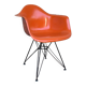 Fauteuil Eames DAR orange, base Eiffel originale, Herman Miller, 1960