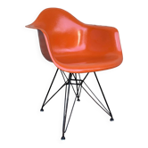 Eames DAR chair in orange, original Eiffel base, Herman Miller, 1960s
