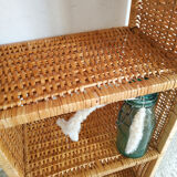 Vintage rattan shelf