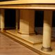 Table de conférence italienne en bois exotique du 20ème siècle