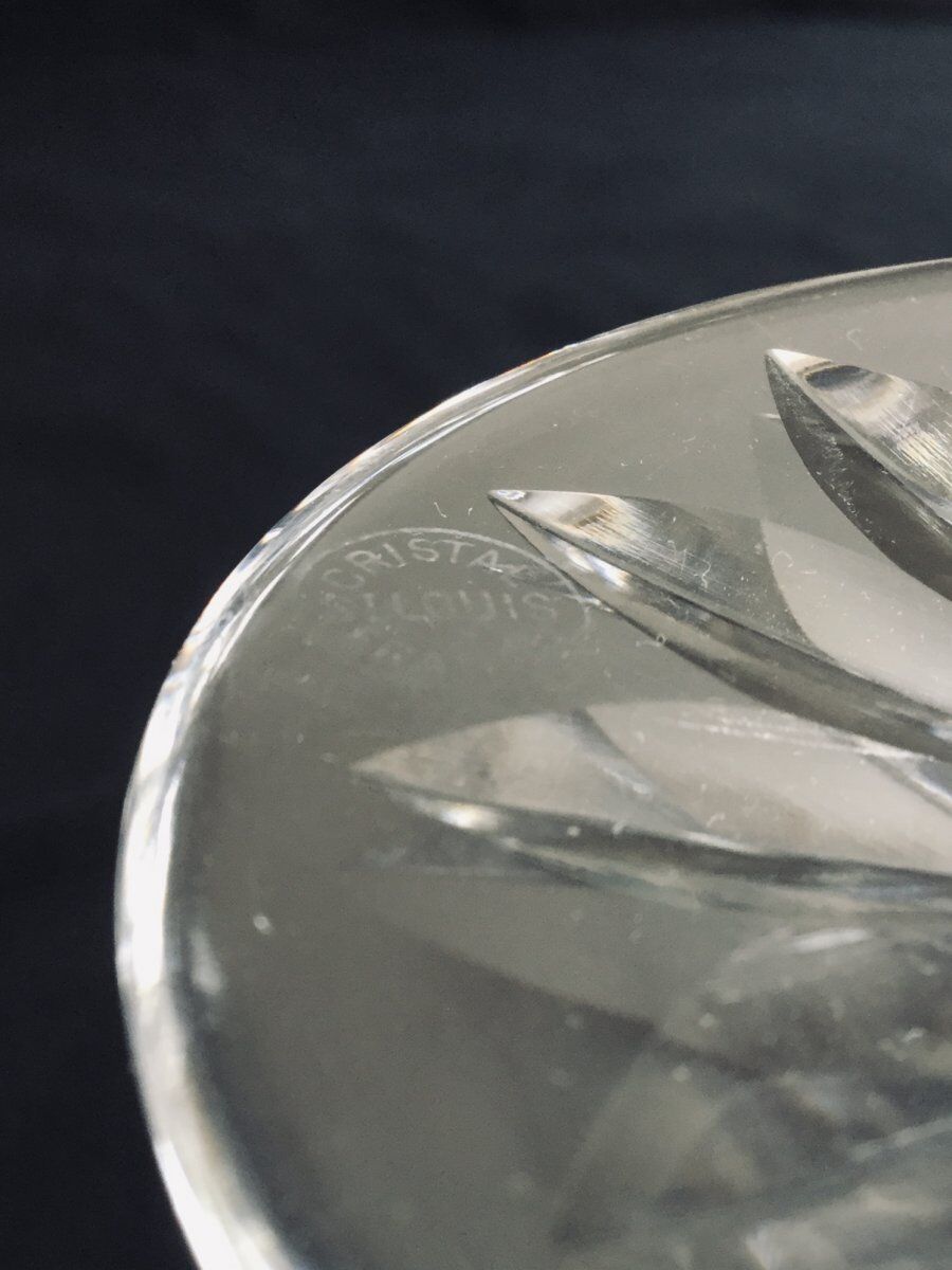 Set of 5 crystal water glasses of Saint Louis Camargue model