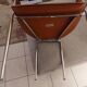Chaise en cuir et inox Fasem