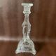 Large religious candlestick in old crystal, Virgin Mary, 1910