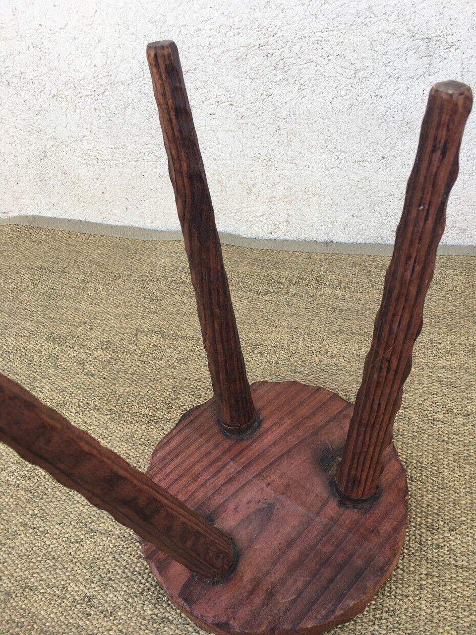 Exotic wood stool tripod