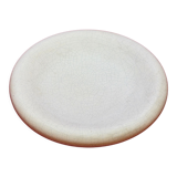 Empty white pocket in cracked ceramic matte François Chatain cup plate