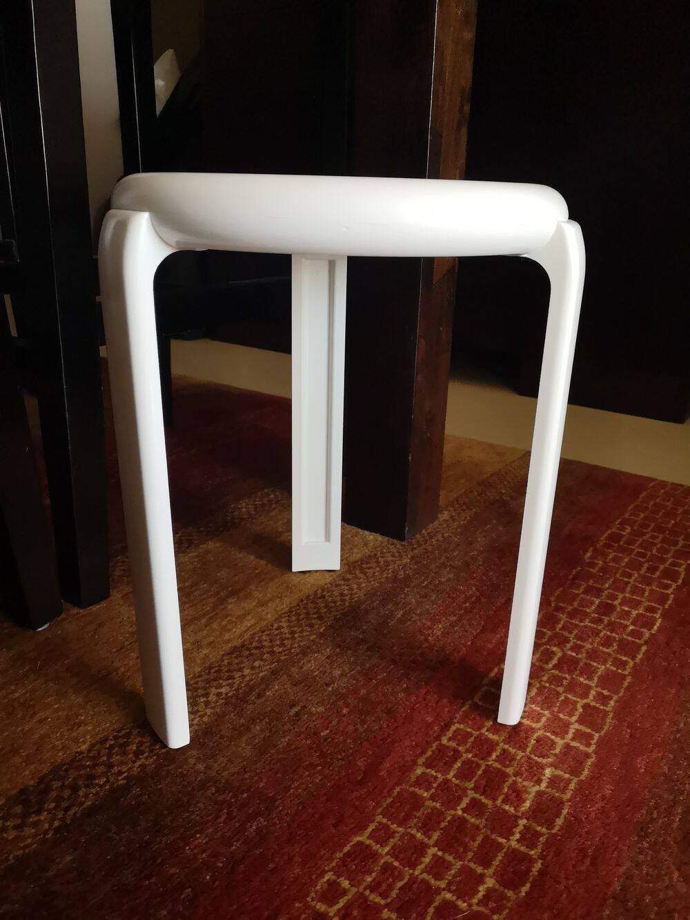 White Lucchese tripod stool - 1970s - Made in Italy
