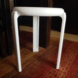 White Lucchese tripod stool - 1970s - Made in Italy