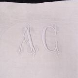 Set of 17 old damasked towels and monogram ac
