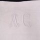 Set of 17 old damasked towels and monogram ac