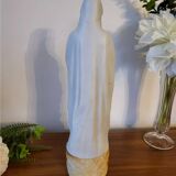 Religious statuette of the Virgin Mary in bisque porcelain