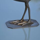 Brass peacock sculpture