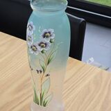 Glass vase with enamel flowers circa 1900