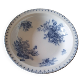 Large deep dish Sarreguemines Flore blue decoration – 30 cm