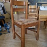 Pair of straw chairs