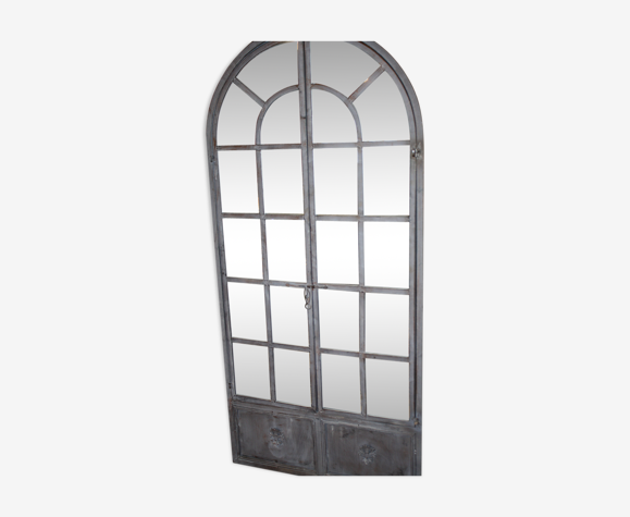 Miroir fenêtre cintrée en fer forgé 80x170 cm | Selency