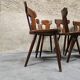 Lot de 12 chaises  bistrot vintage 1960
